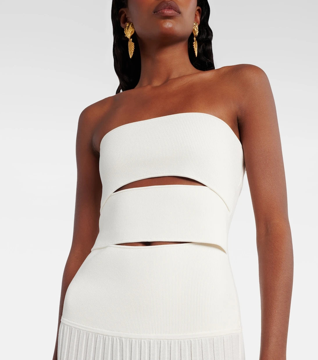 Christopher Esber - Slash cutout ribbed-knit maxi dress