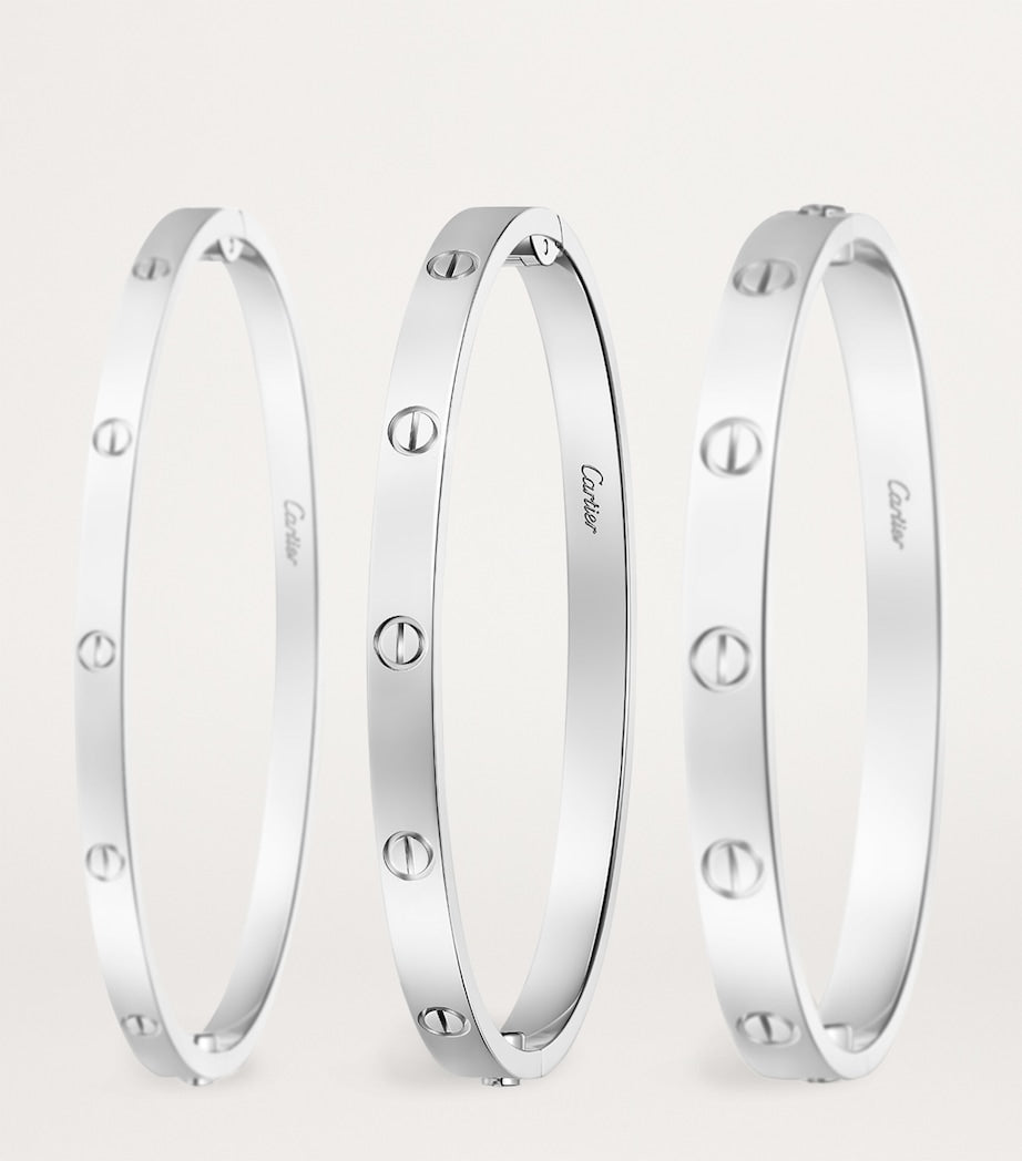 LOVE Medium White Gold Bracelet