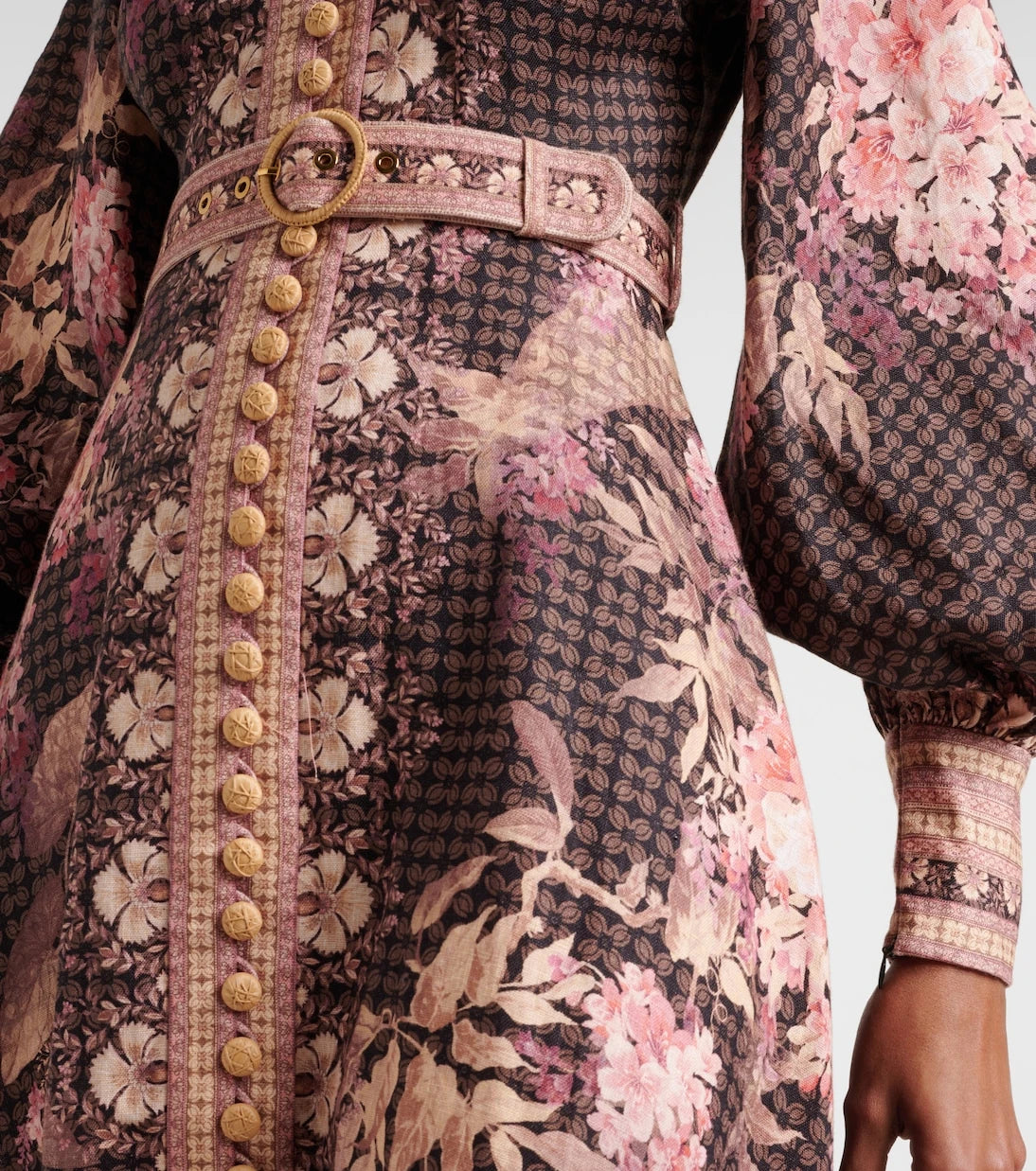 Zimmermann - Illuminate floral linen midi dress