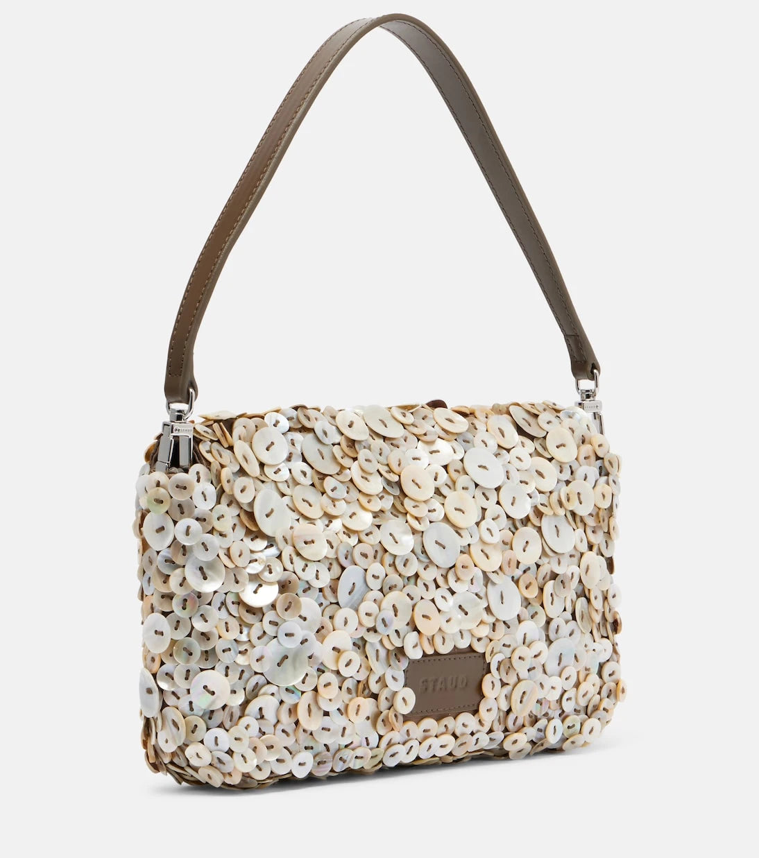 Staud - Timmy button-embellished shoulder bag