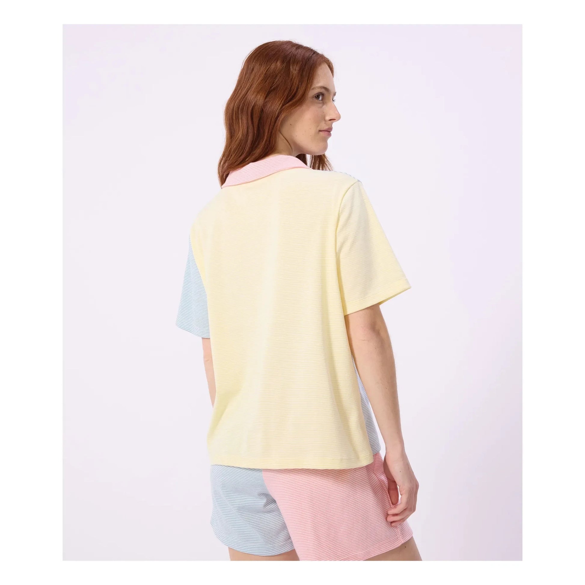 Petit Bateau - Colorblock Striped Short Pyjamas | Green