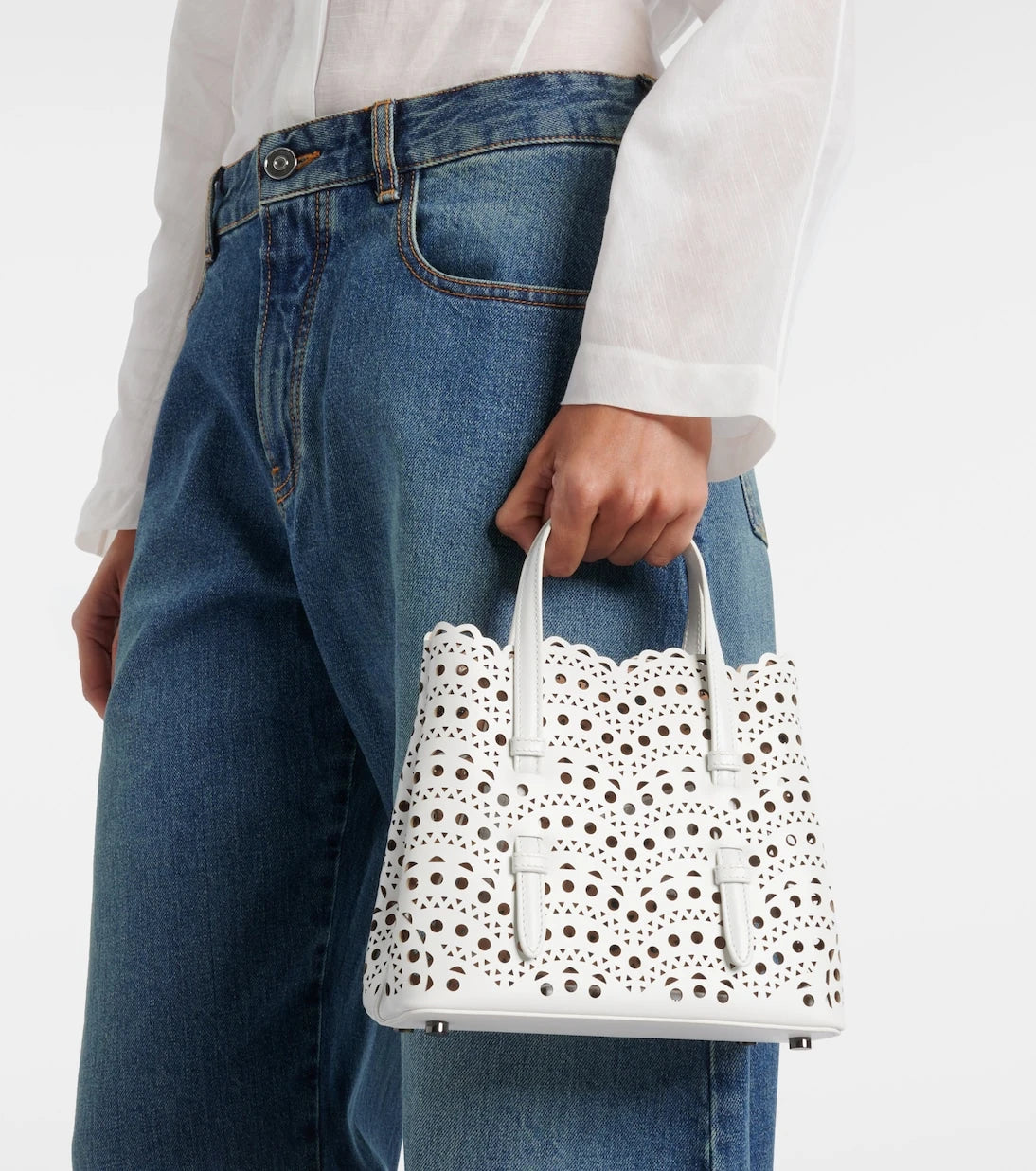 Alaïa - Le Mina 20 New Vienne leather tote bag