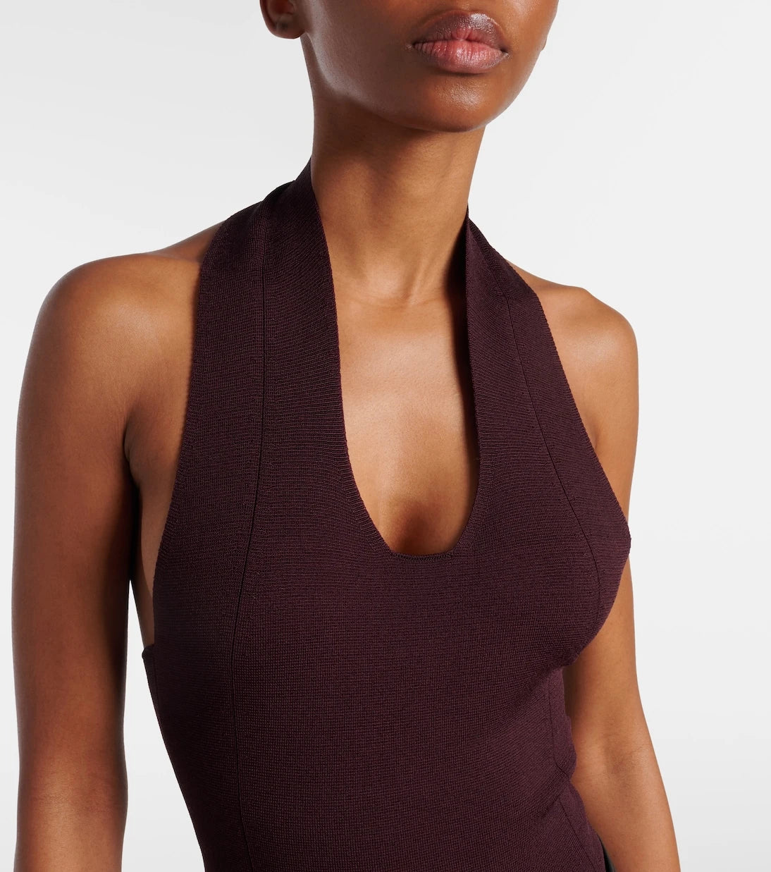 Khaite - Toto knitted open-back bodysuit