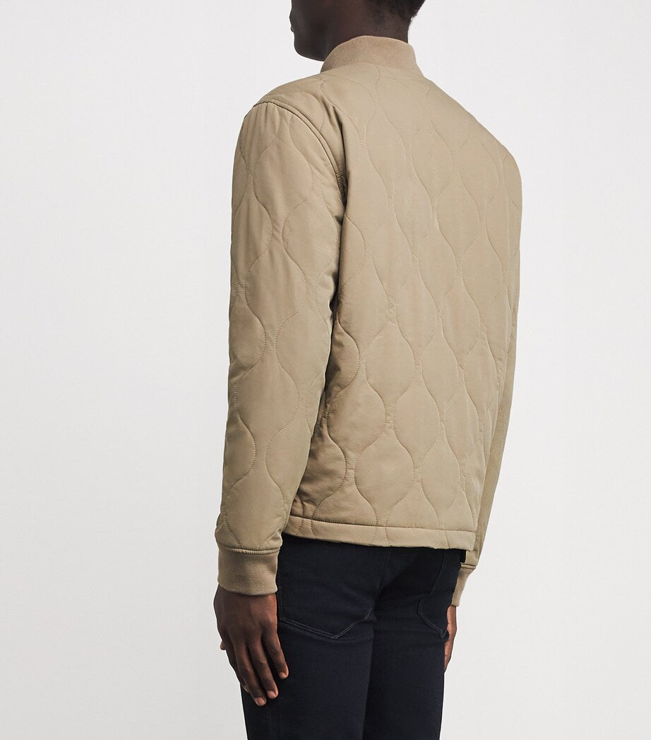 Beige Quilted Blix Bomber Jacket