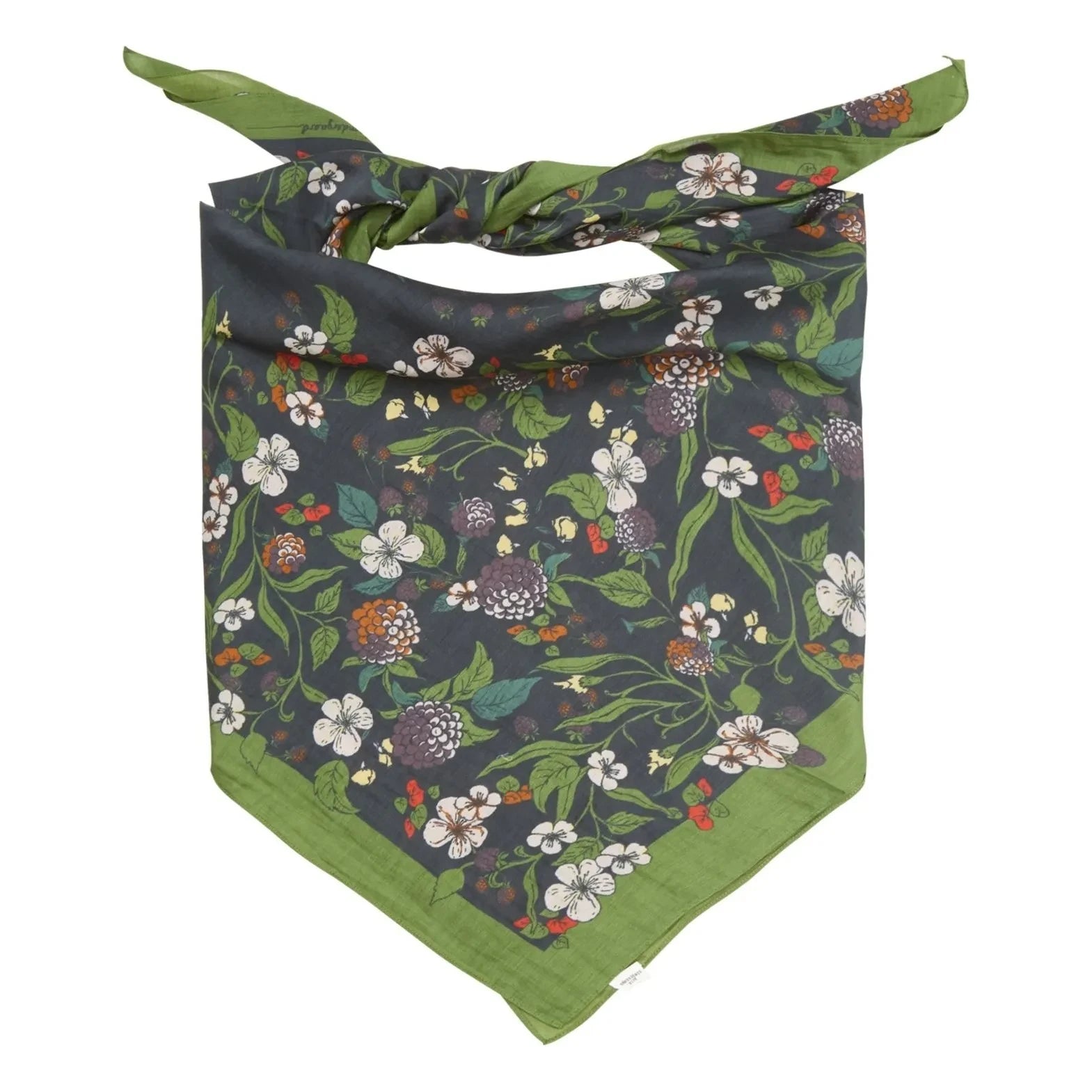 Becksöndergaard - Bromflora Cotton and silk scarf | Black
