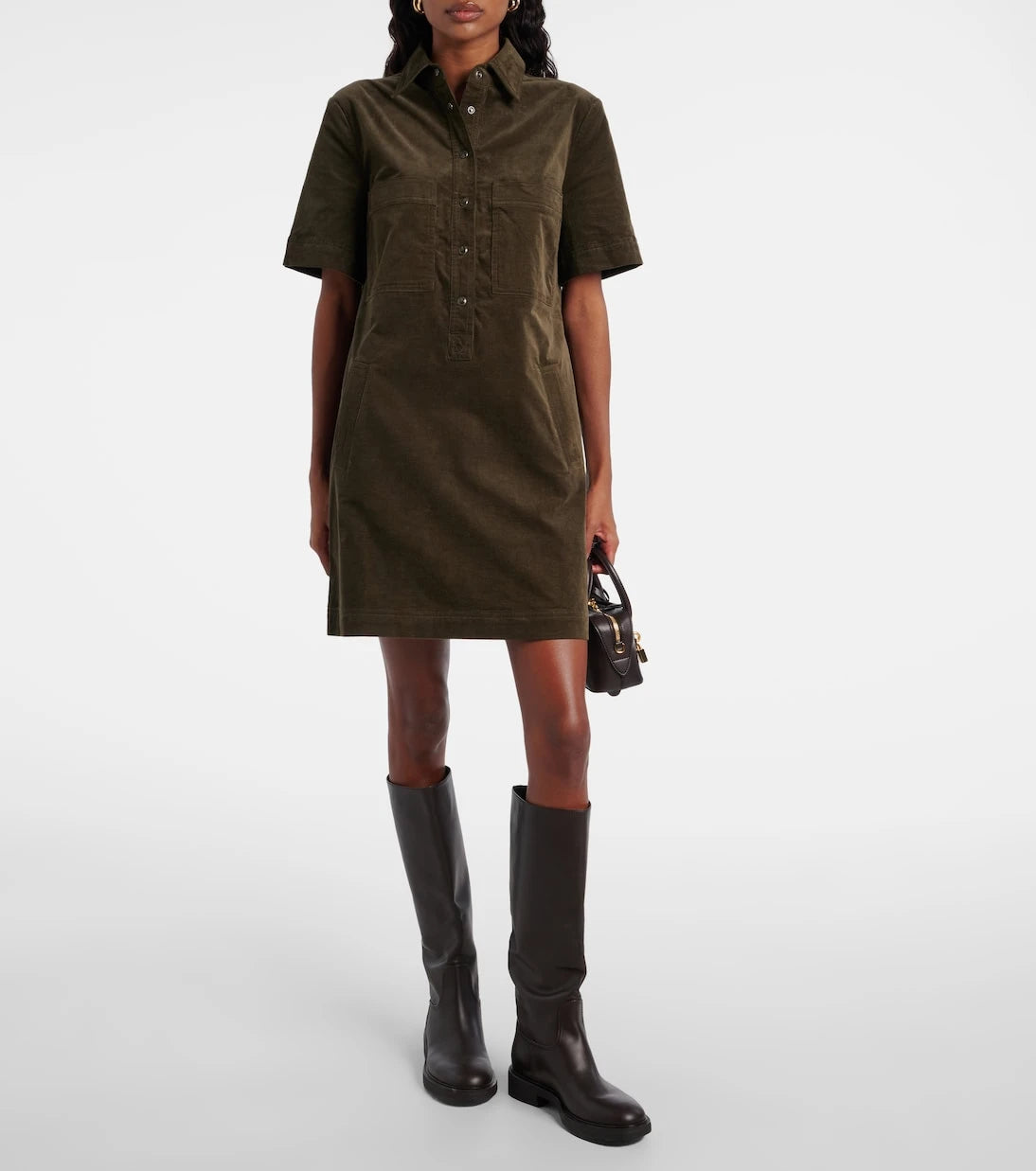 Veronica Beard - Koulis cotton-blend corduroy minidress