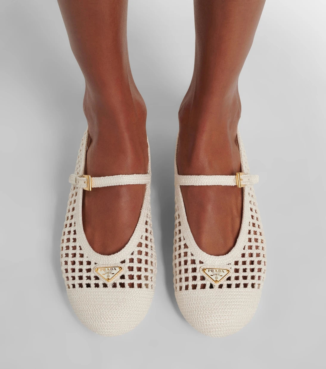Prada - Crochet ballet flats