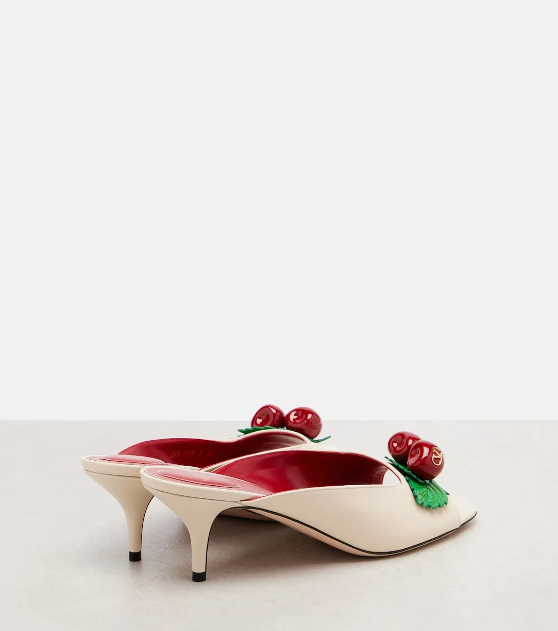 Valentino Garavani - Cherryfic leather mules