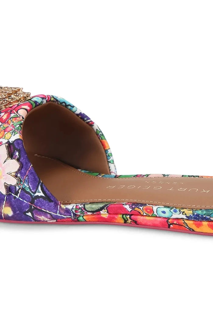 Kurt Geiger London düz tabanlı kadın Kensington Flat Sandal terlik