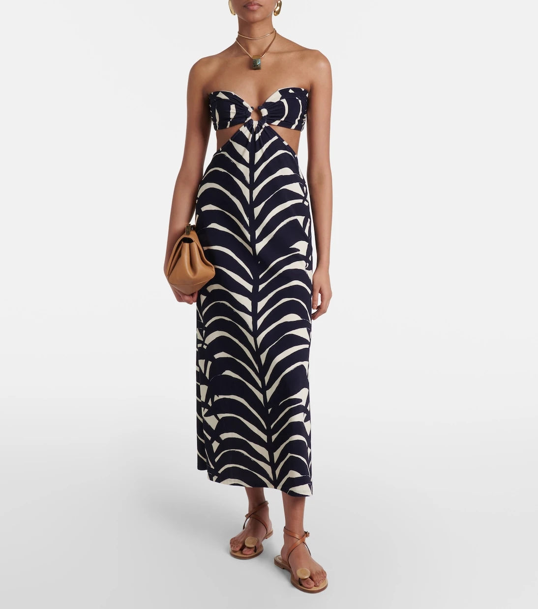 Johanna Ortiz - Ocean Layers cutout terry maxi dress