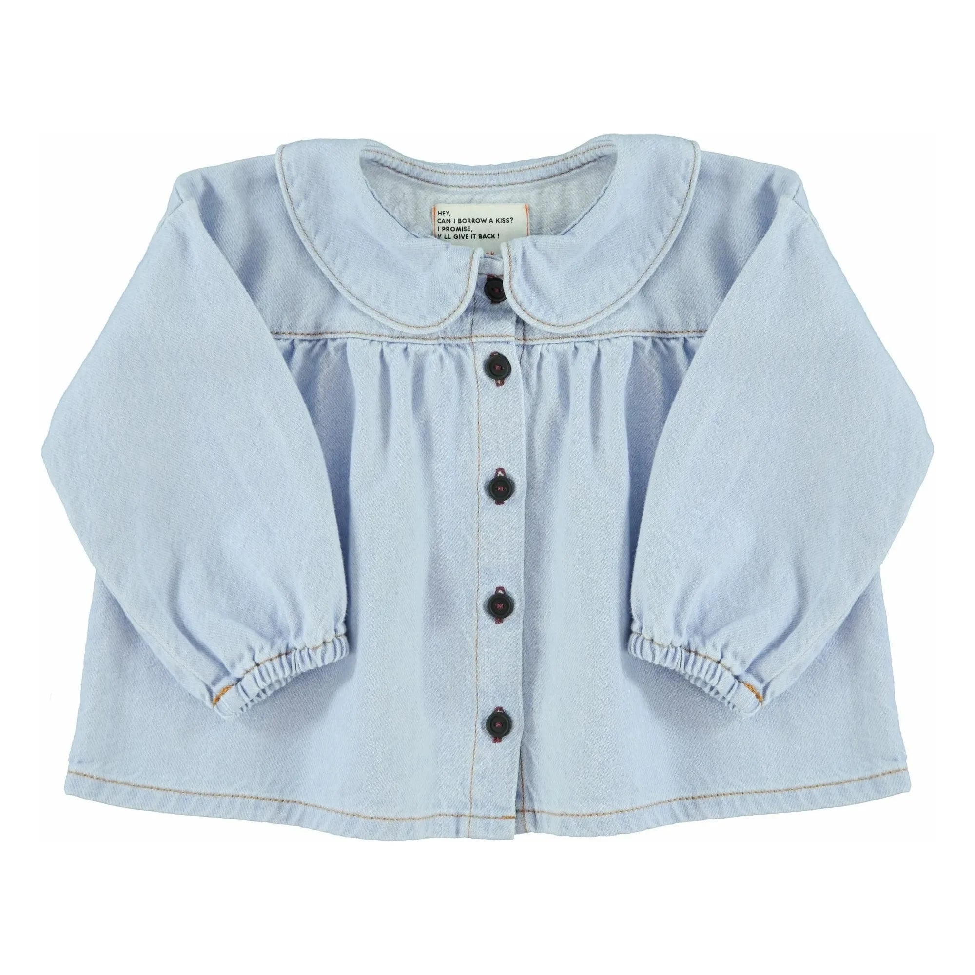 Piupiuchick - Blouse in Jean Claudine collar | Light Blue