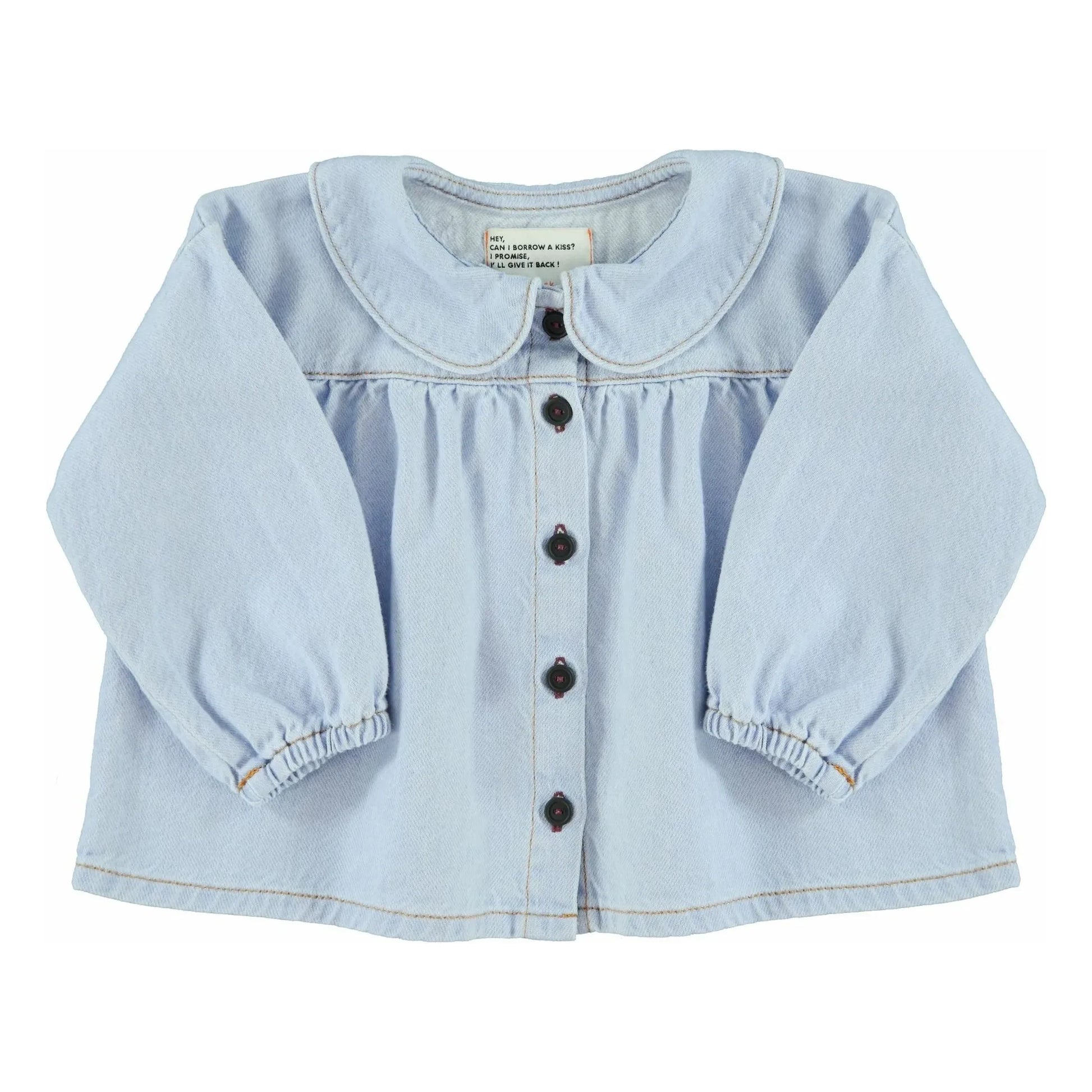 Piupiuchick - Blouse in Jean Claudine collar | Light Blue