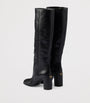 Prada Black Leather Knee-High Boots