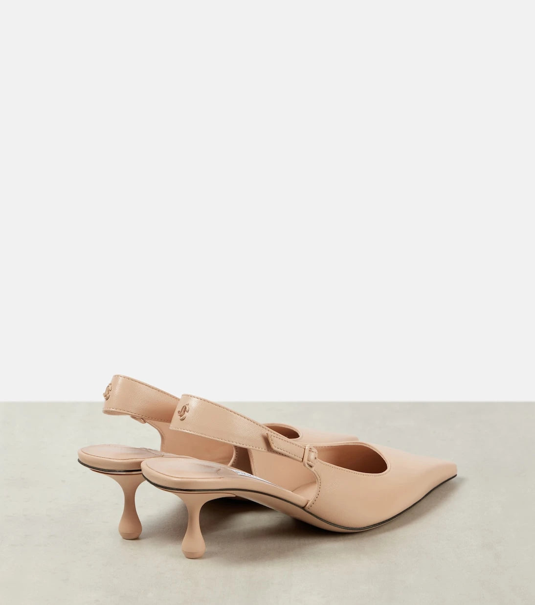 Jimmy Choo - Amel 50 leather slingback pumps