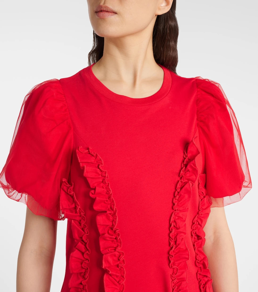 Simone Rocha - Ruffled cotton tulle midi dress
