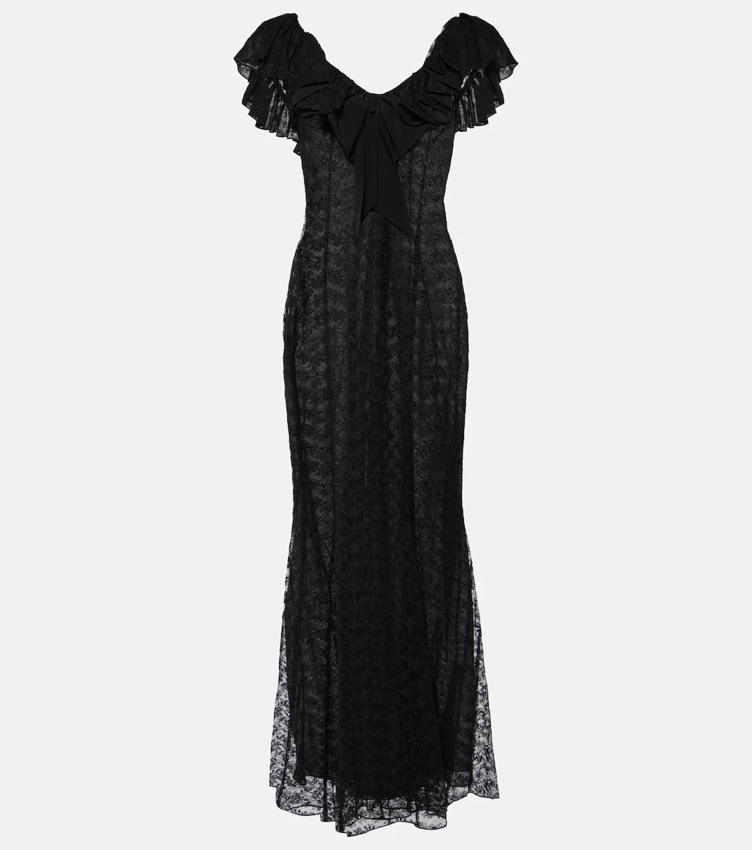 Alessandra Rich - Bow-detail lace gown