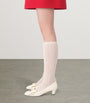 Valentino Red Virgin Wool-Silk Bow Mini Dress