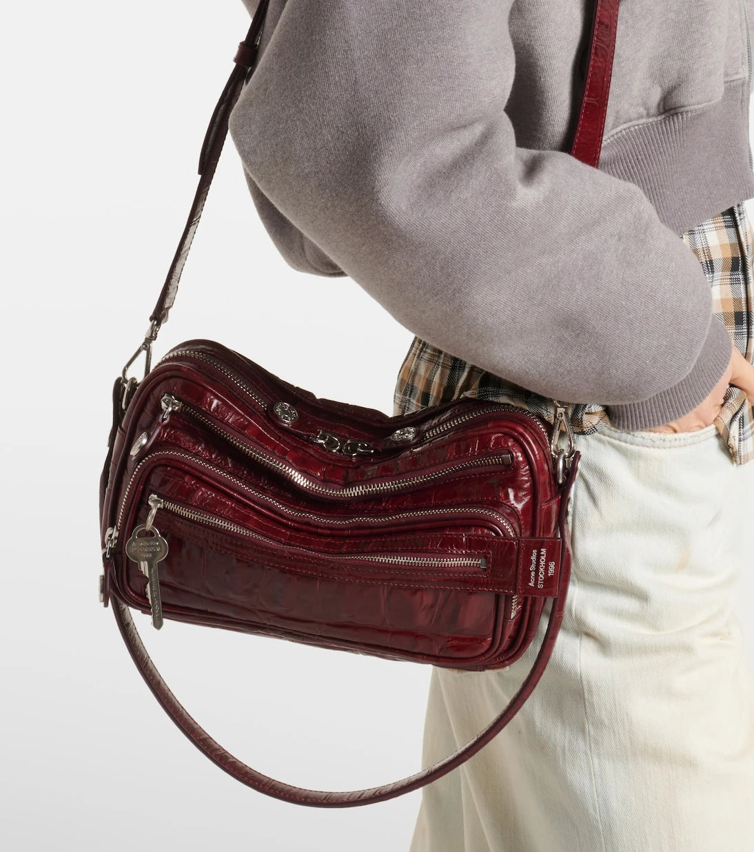 Acne Studios - Camero croc-effect leather shoulder bag