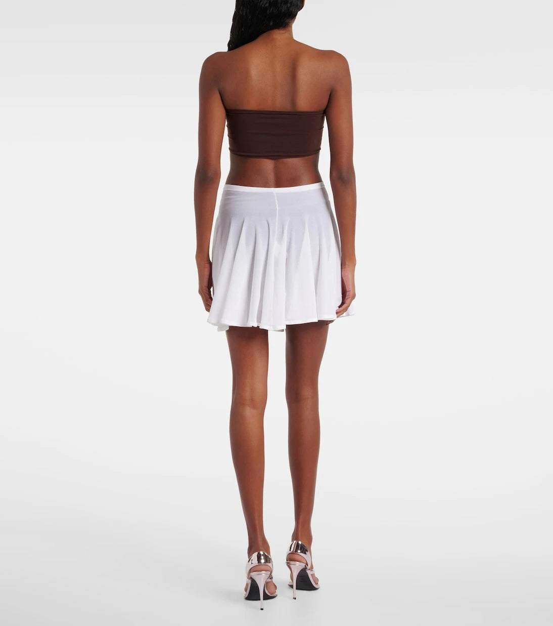 Alaïa - Pleated semi-sheer miniskirt