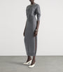 Givenchy Grey Cashmere Open Back Midi Dress