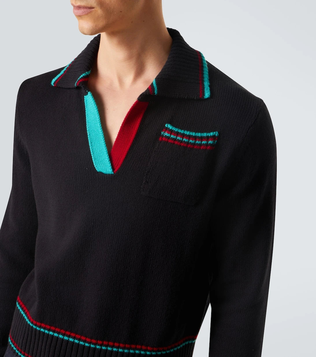JW Anderson - Cotton, cashmere, and wool polo sweater