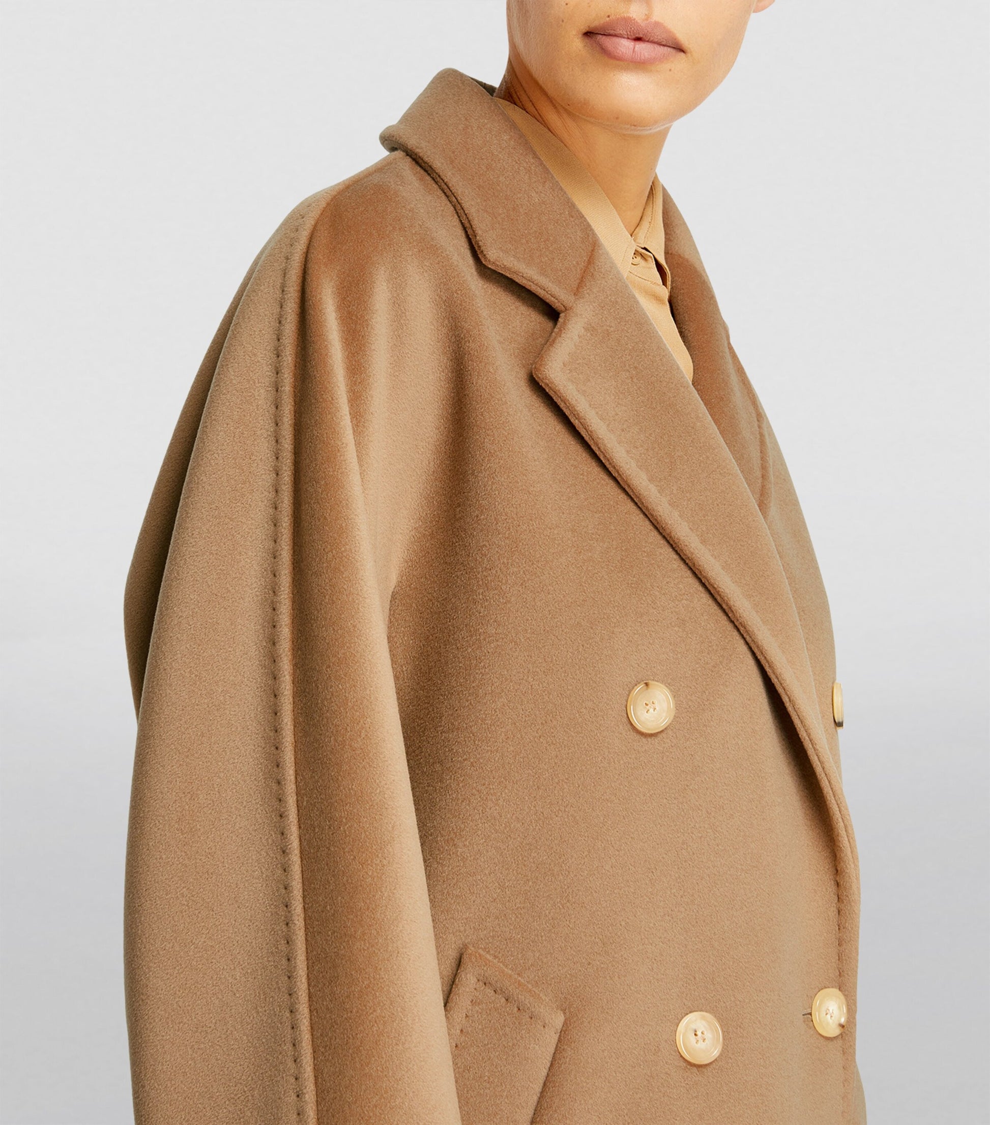 Max Mara Beige Wool-Cashmere Rebus Coat