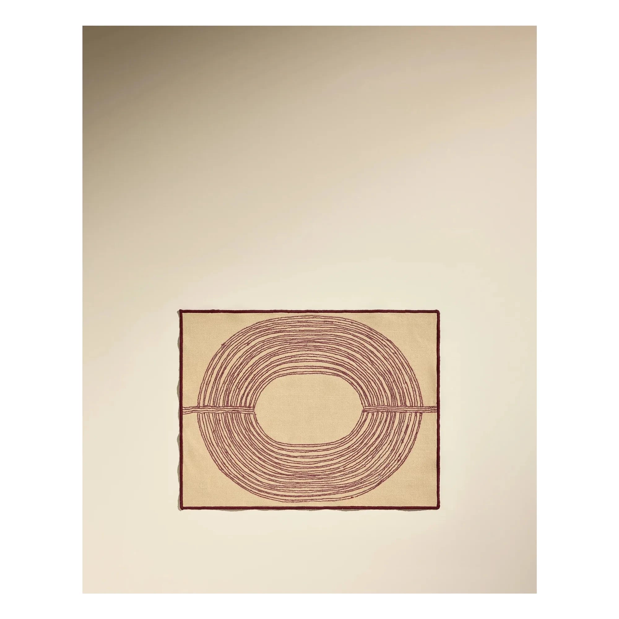Maison Sarah Lavoine - Mirage embroidered placemat | Carmine red