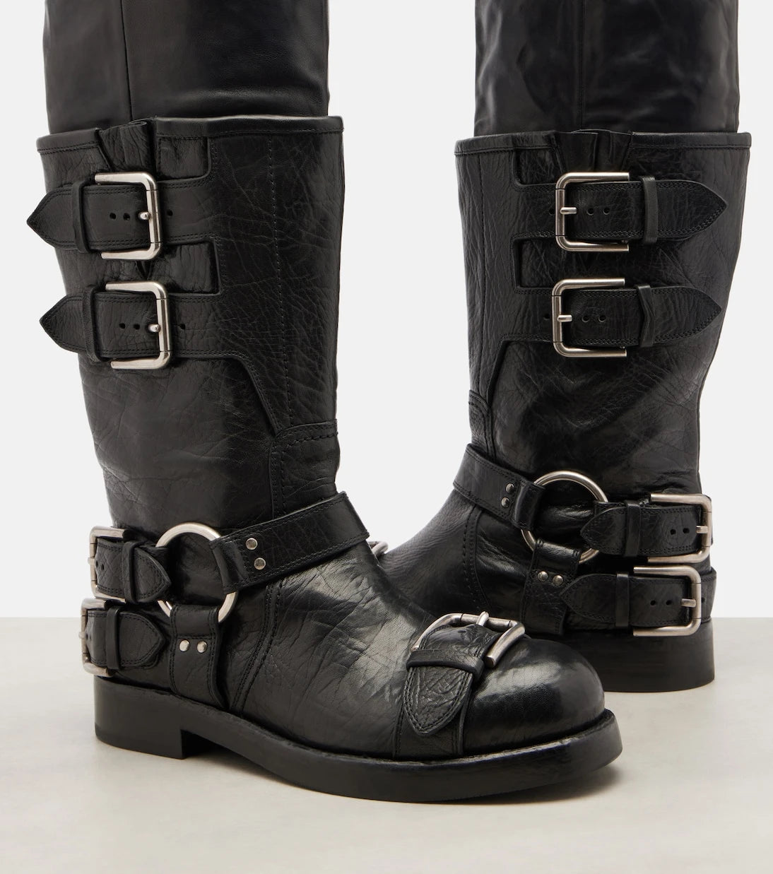 Dolce&Gabbana - Leather knee-high boots