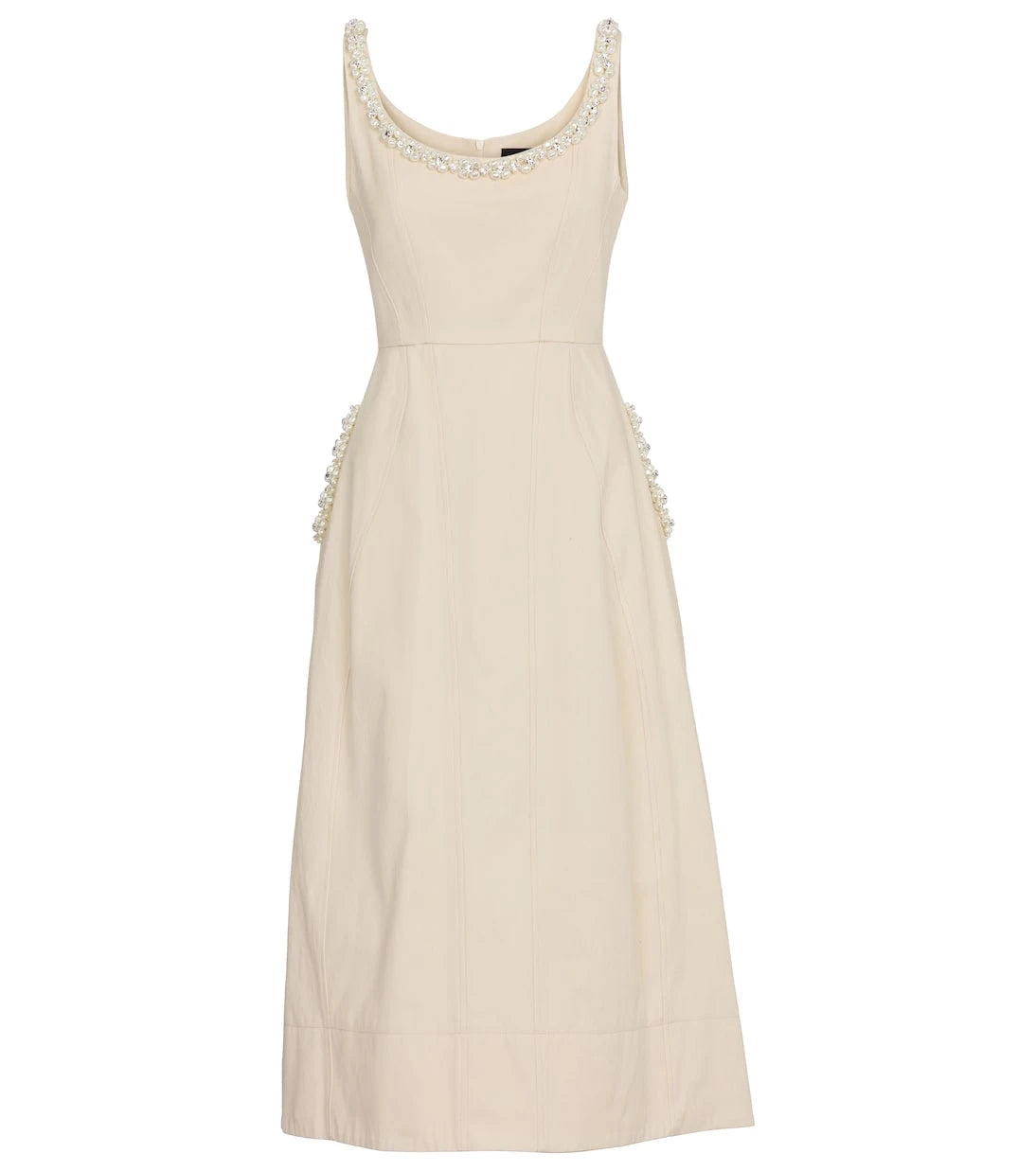 Simone Rocha - Embellished cotton midi dress