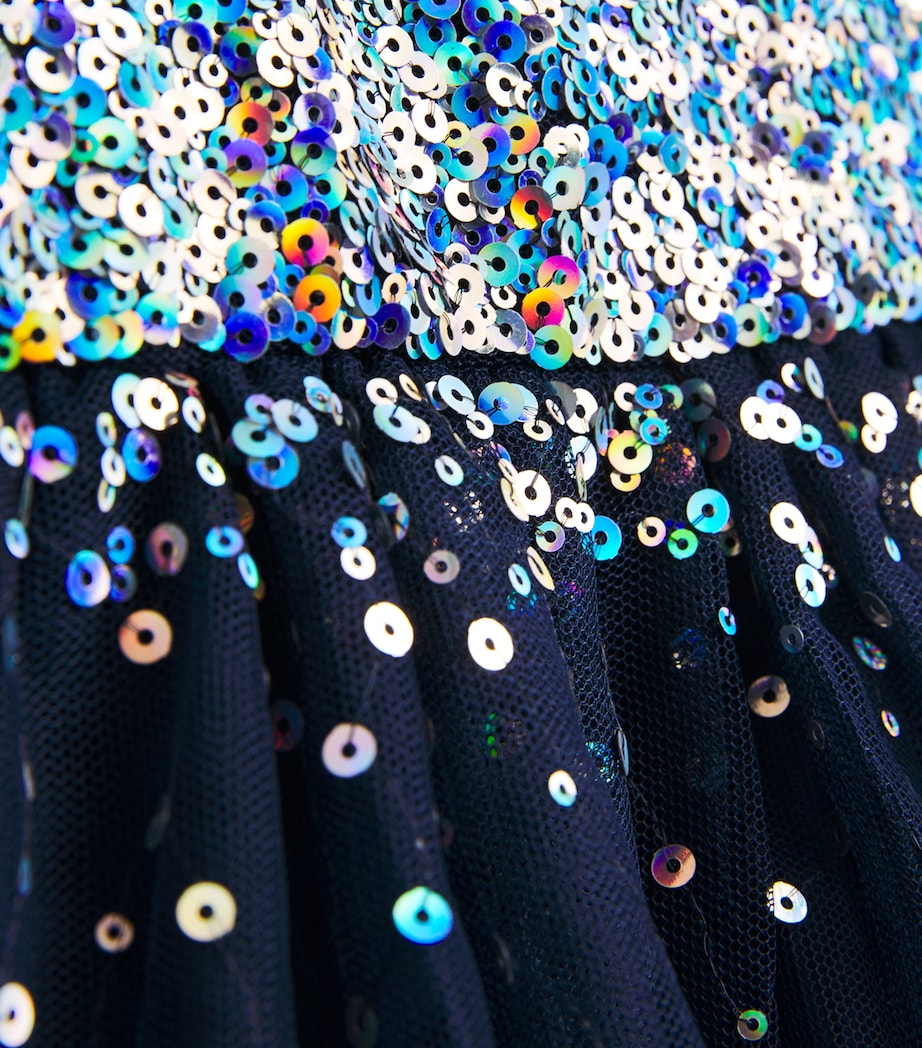 Billieblush Navy Sequin Tulle Dress (8-12 Years)