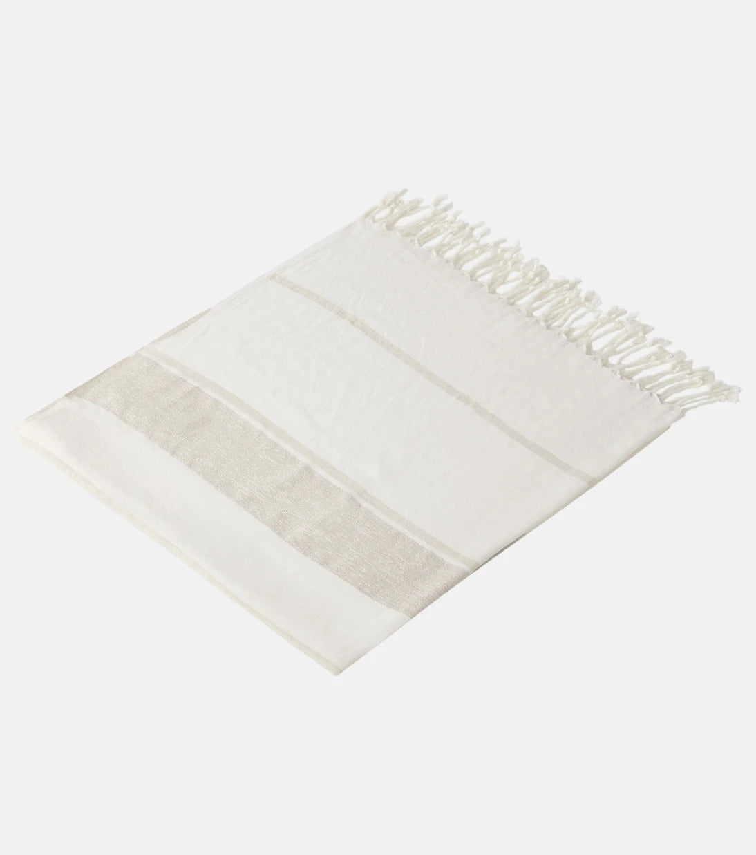 Brunello Cucinelli - Striped linen-blend blanket
