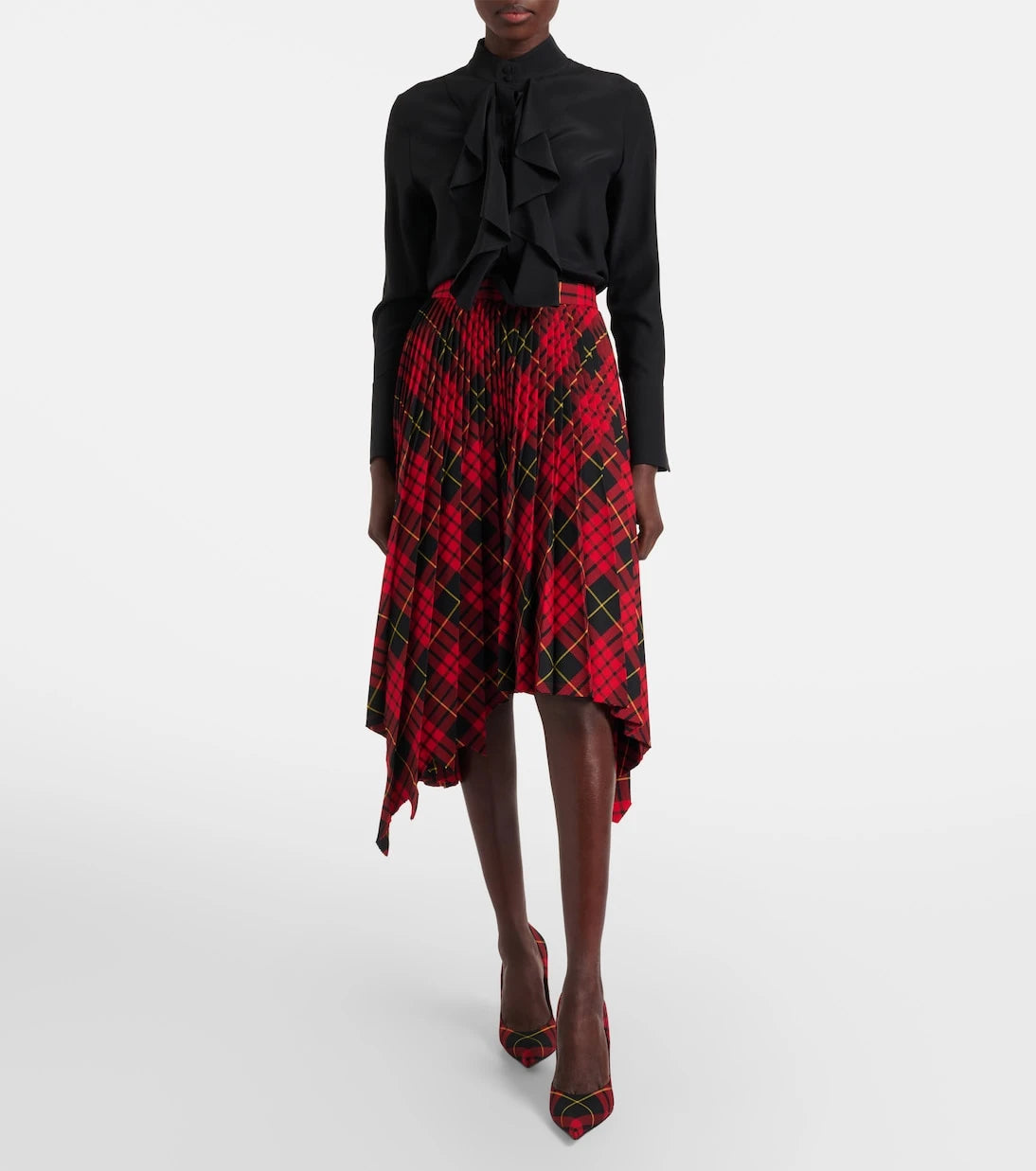 McQueen - MacQueen Tartan pleated midi skirt