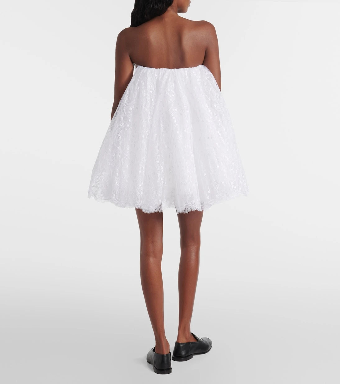 Givenchy - Caped lace bustier dress