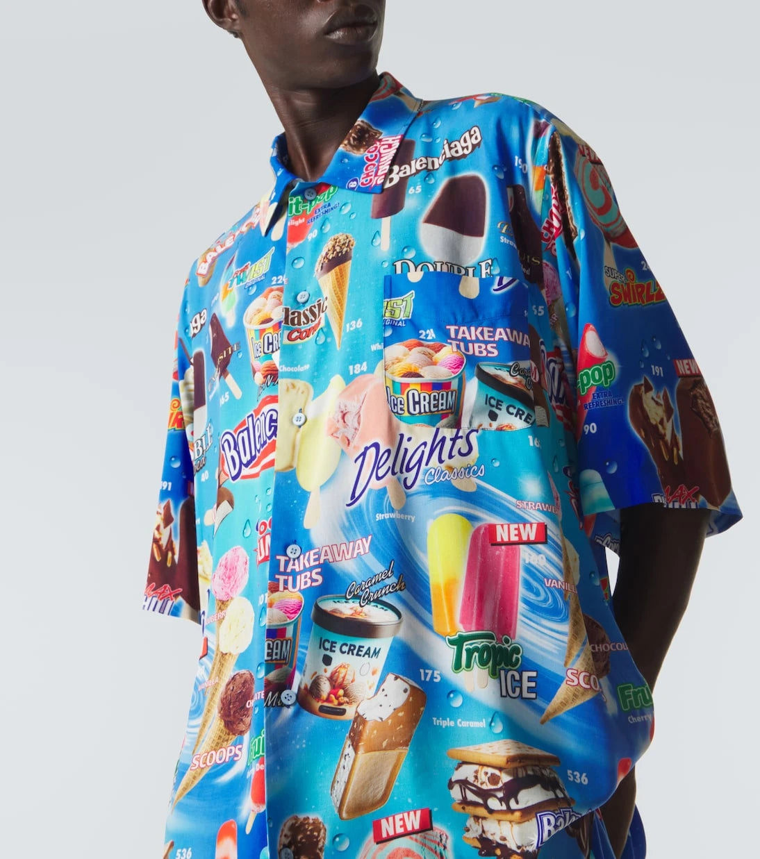 Balenciaga - Printed satin shirt