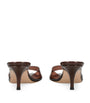 Gianvito Rossi Brown Glass Vernice Heeled Mules 55