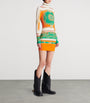 Balmain Multi Jersey Printed High-Neck Mini Dress