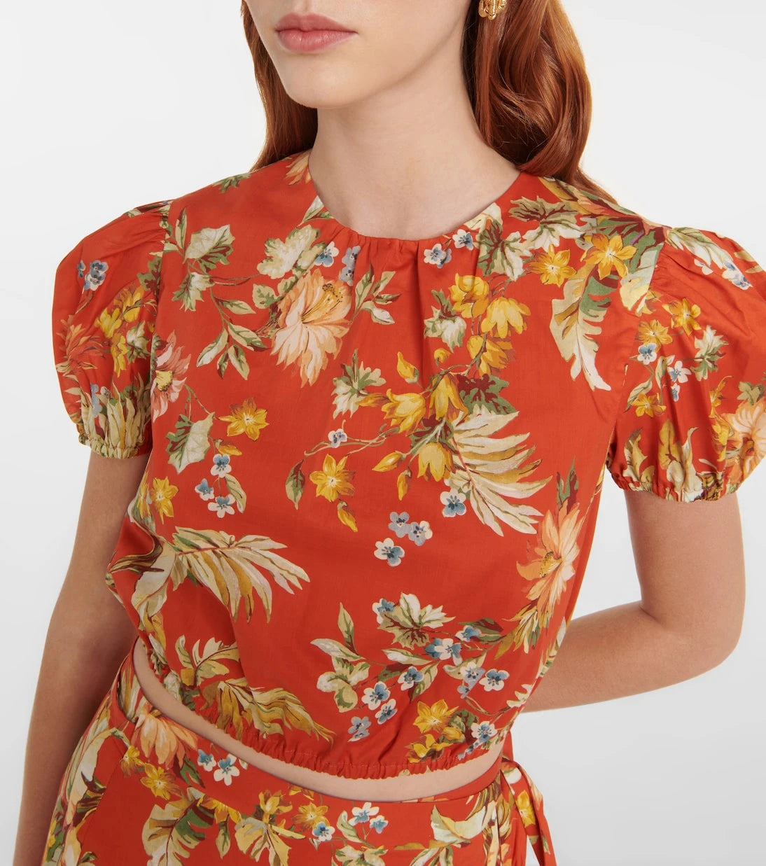 Erdem - Vacation Hydra floral cotton crop top