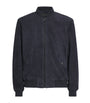 PAIGE Grey Suede Chen Bomber Jacket