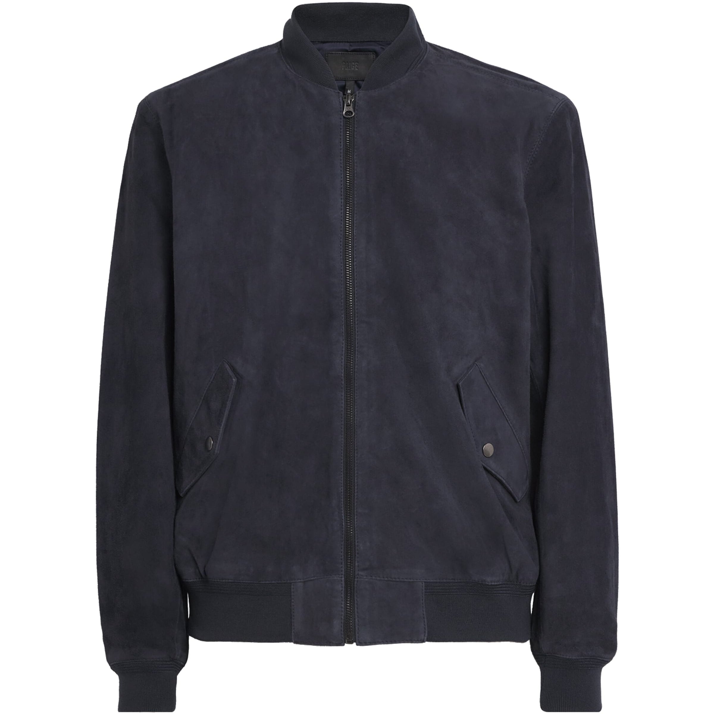 PAIGE Grey Suede Chen Bomber Jacket