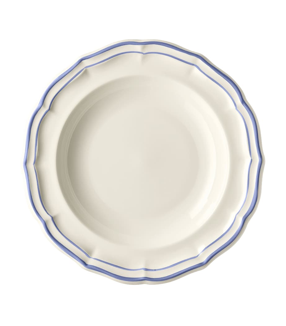 Set of 4 Filet Bleu Soup Plates