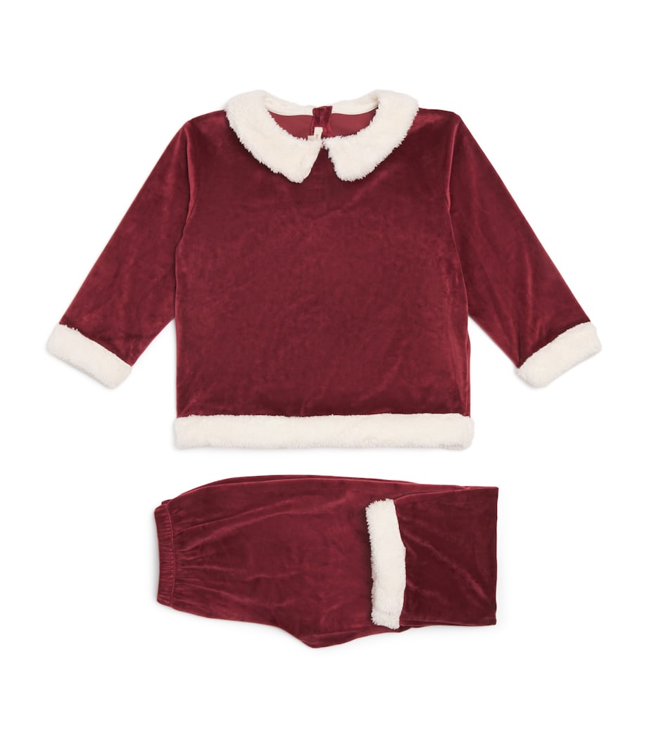 Velvet Christmas T-shirt and Trousers Set (9-24 Months)