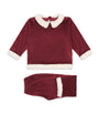 Velvet Christmas T-shirt and Trousers Set (9-24 Months)