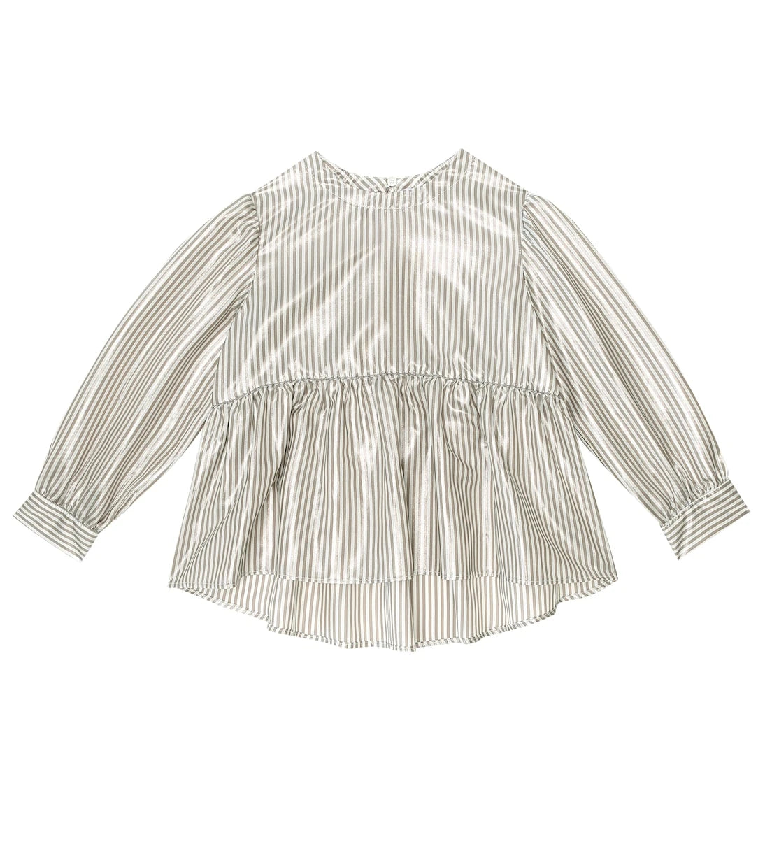 Brunello Cucinelli Kids - بلوزة حريرية مخططة