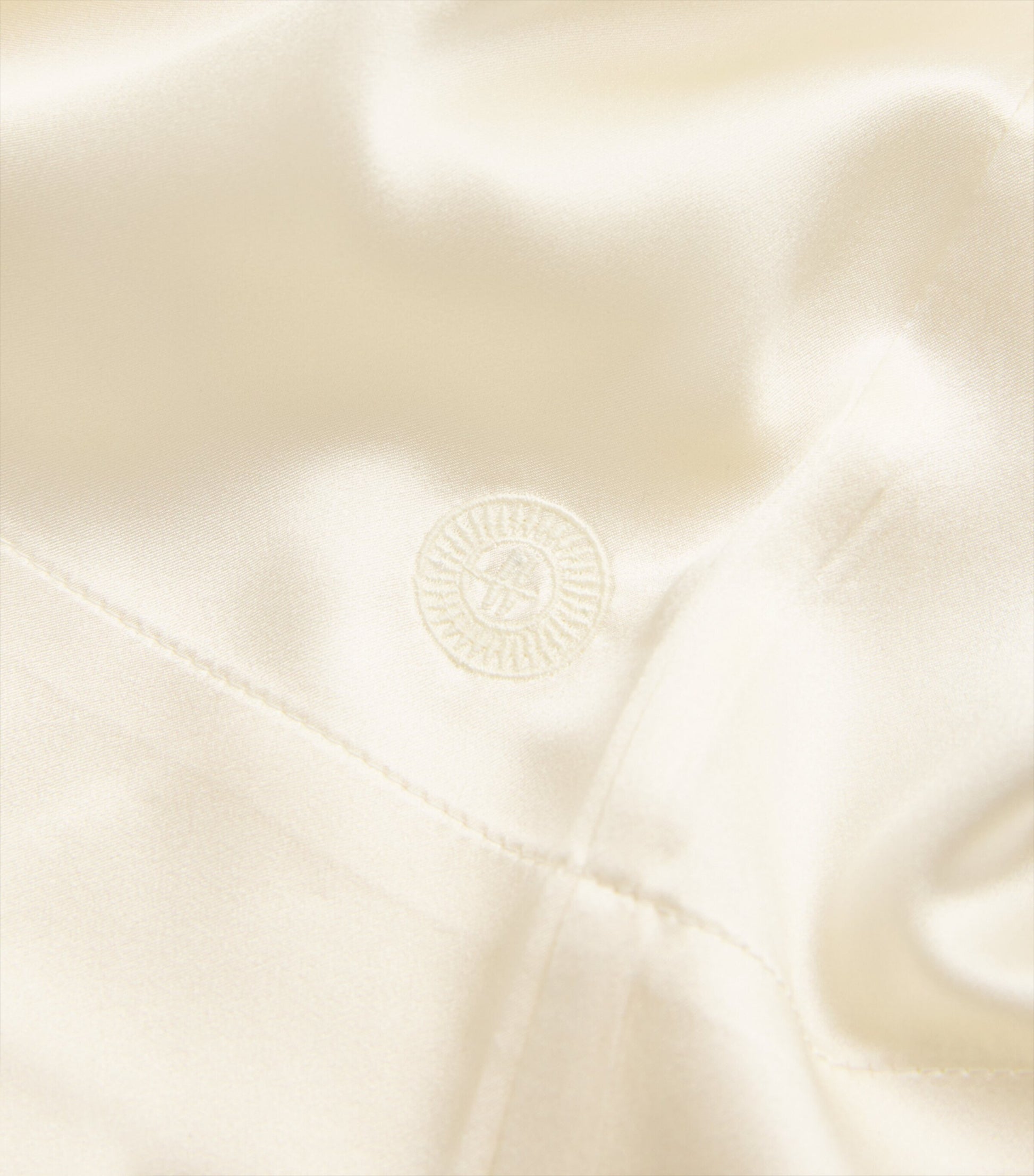 Ivory Silk Satin Robe