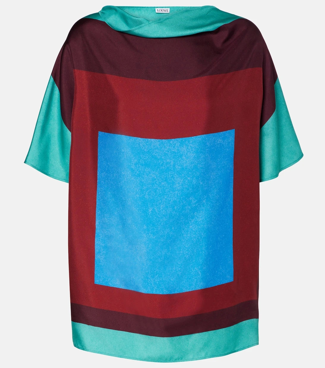 Loewe - Printed silk satin top