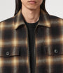 AllSaints Brown Organic Cotton Check Mathers Jacket