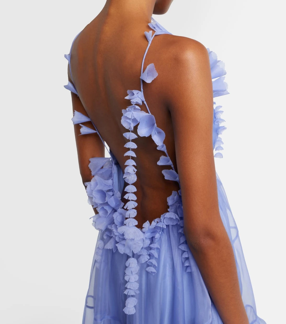 Zimmermann - Como asymmetric floral-appliqué silk minidress