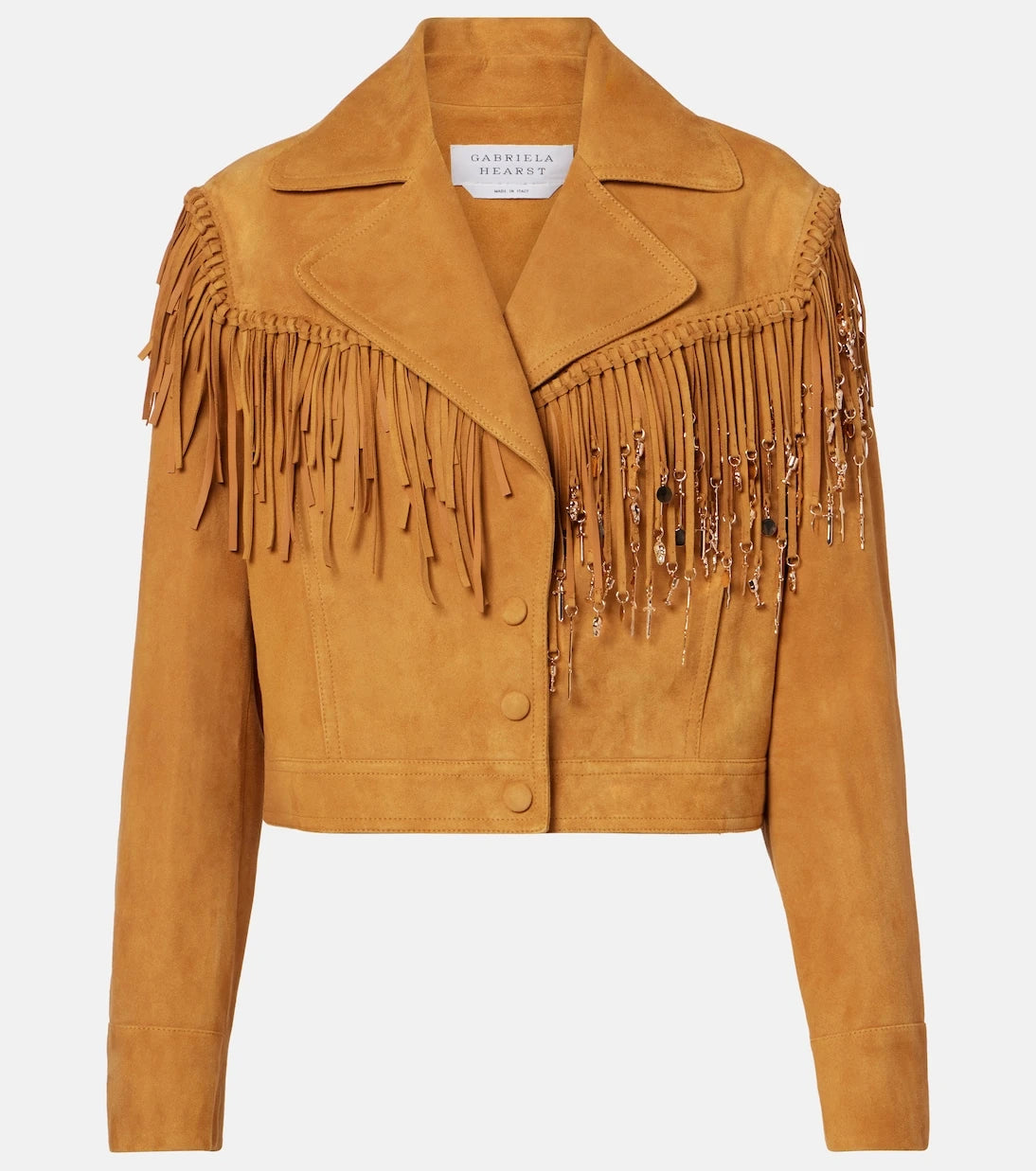 Gabriela Hearst - Azra embellished fringed suede jacket
