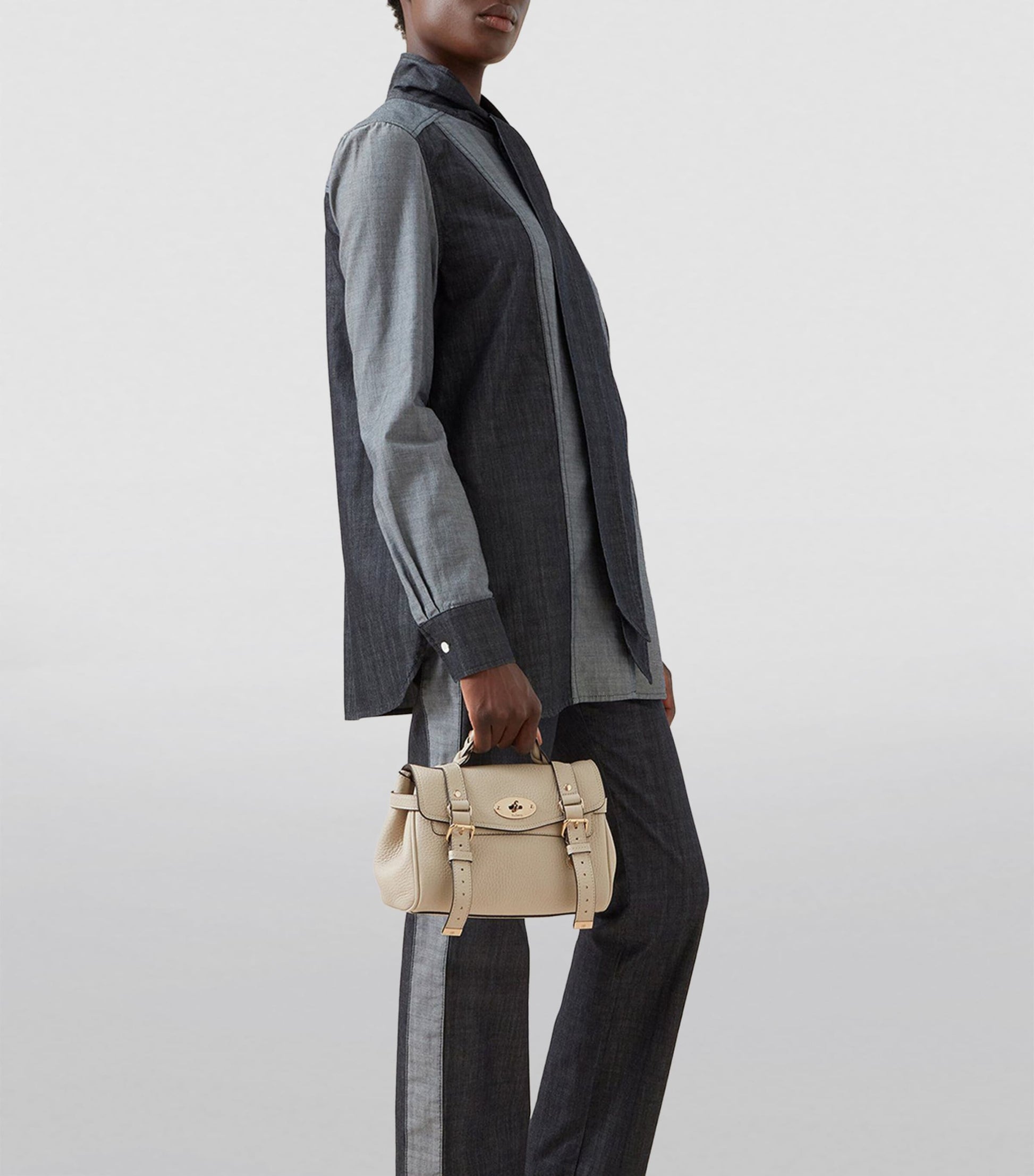 Mulberry White Mini Leather Alexa Cross-Body Bag