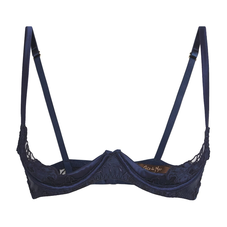 Coco De Mer Navy Arella Quarter-Cup Bra